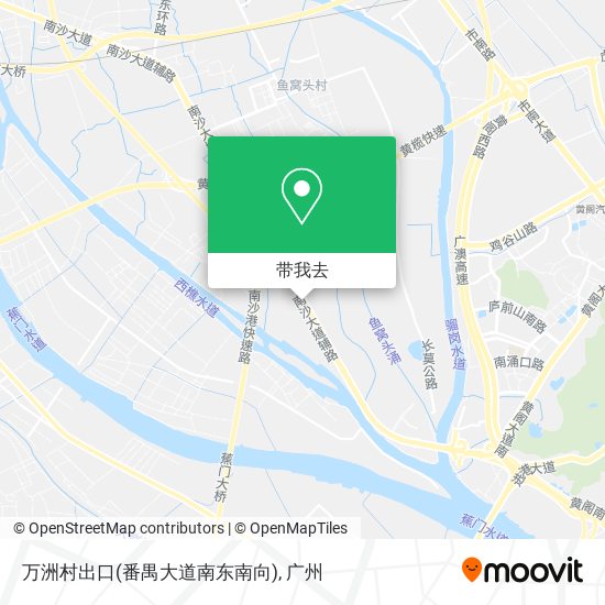 万洲村出口(番禺大道南东南向)地图