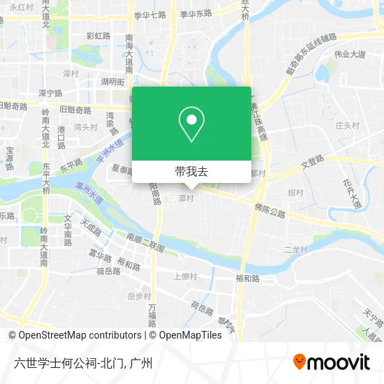 六世学士何公祠-北门地图