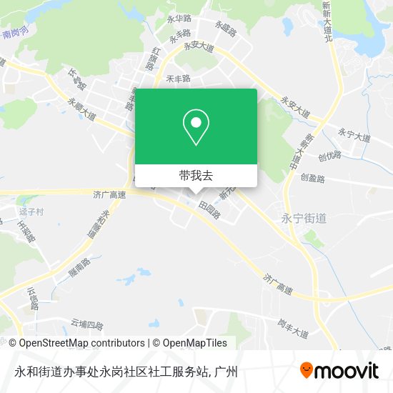 永和街道办事处永岗社区社工服务站地图