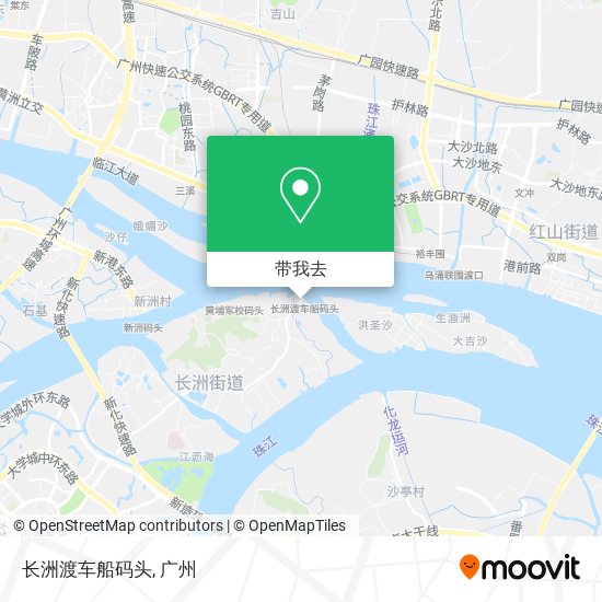 长洲渡车船码头地图