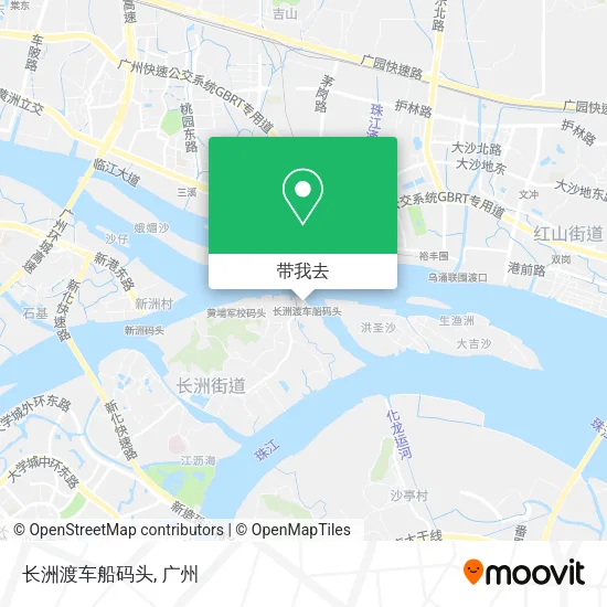 长洲渡车船码头地图