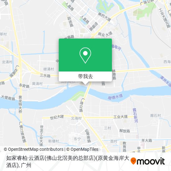 如家睿柏·云酒店(佛山北滘美的总部店)(原黄金海岸大酒店)地图
