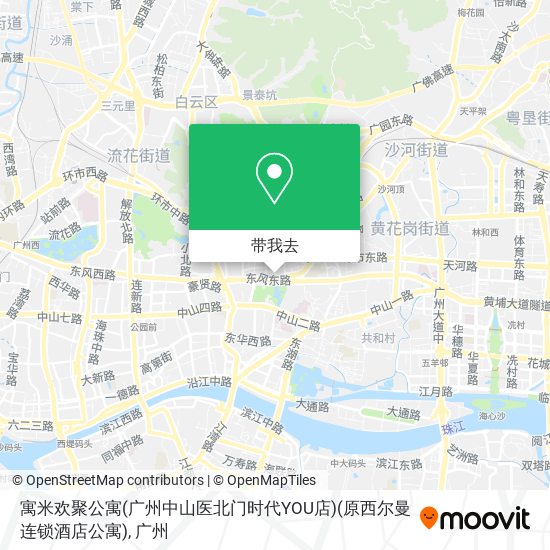 寓米欢聚公寓(广州中山医北门时代YOU店)(原西尔曼连锁酒店公寓)地图