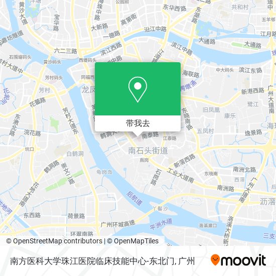 南方医科大学珠江医院临床技能中心-东北门地图