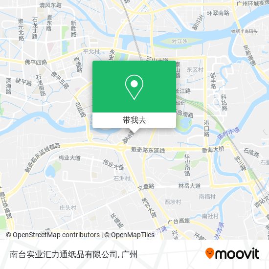 南台实业汇力通纸品有限公司地图