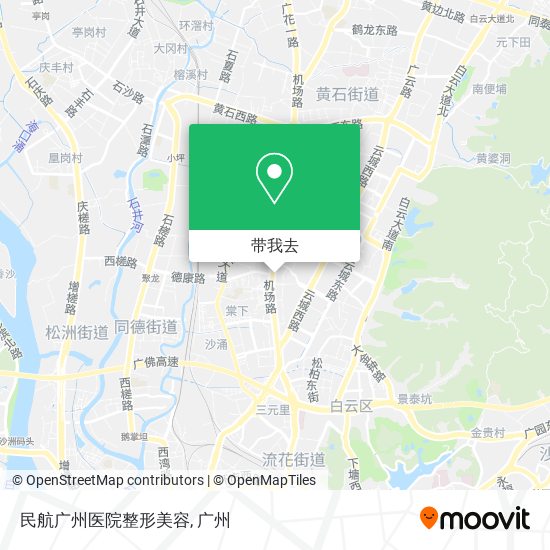 民航广州医院整形美容地图