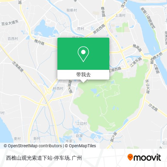 西樵山观光索道下站-停车场地图