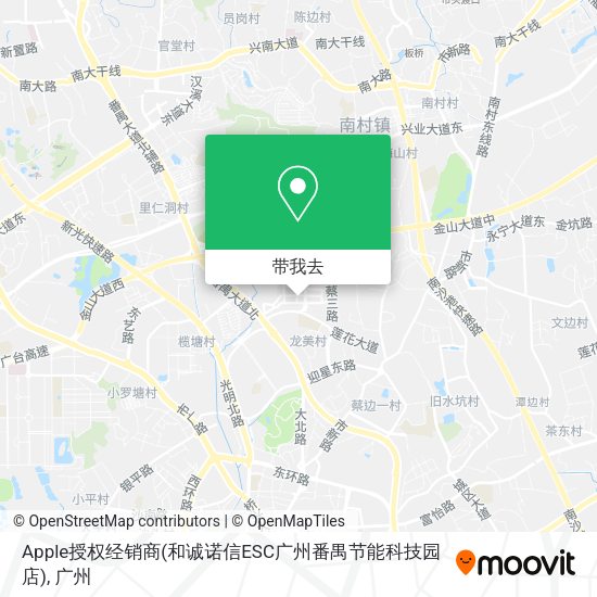 Apple授权经销商(和诚诺信ESC广州番禺节能科技园店)地图