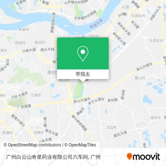 广州白云山奇星药业有限公司六车间地图