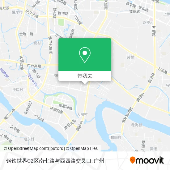 钢铁世界C2区南七路与西四路交叉口地图