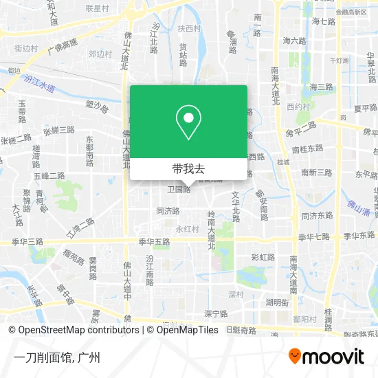 一刀削面馆地图
