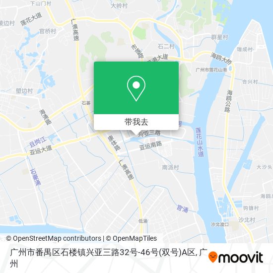 广州市番禺区石楼镇兴亚三路32号-46号(双号)A区地图