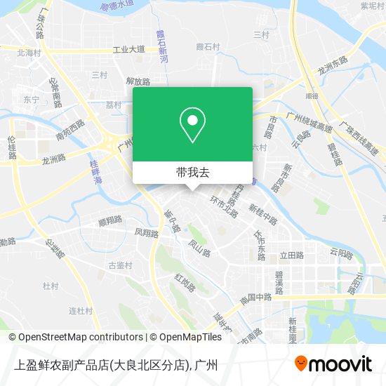 上盈鲜农副产品店(大良北区分店)地图