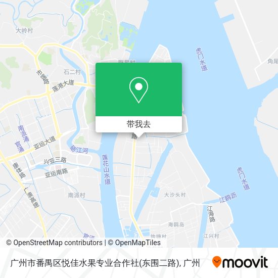 广州市番禺区悦佳水果专业合作社(东围二路)地图