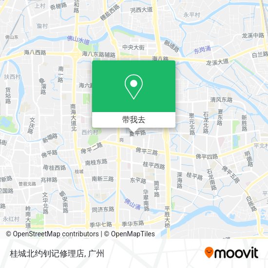 桂城北约钊记修理店地图
