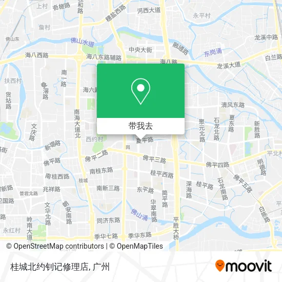 桂城北约钊记修理店地图
