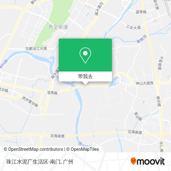 珠江水泥厂生活区-南门地图