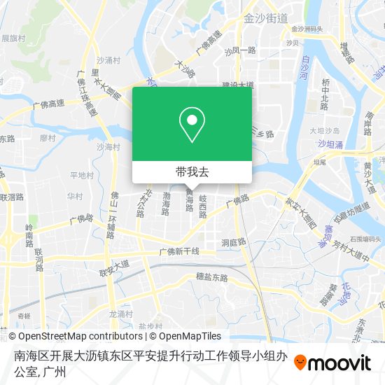 南海区开展大沥镇东区平安提升行动工作领导小组办公室地图