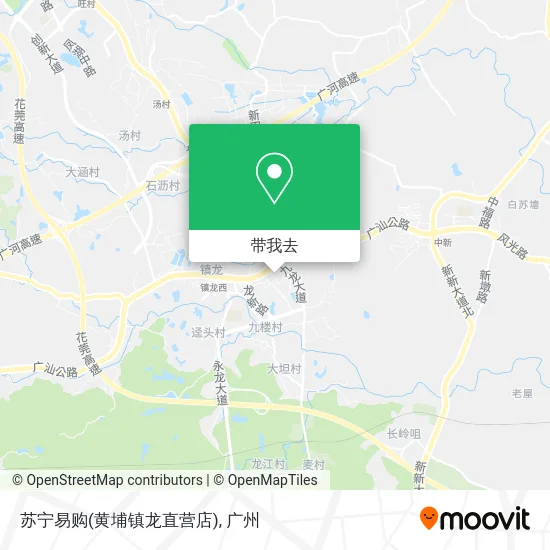 苏宁易购(黄埔镇龙直营店)地图