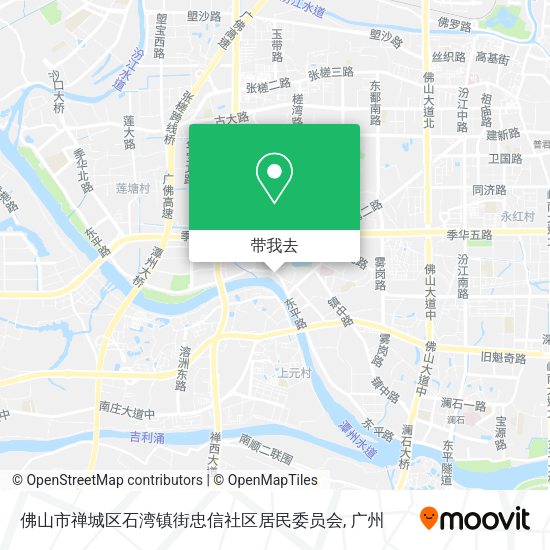 佛山市禅城区石湾镇街忠信社区居民委员会地图