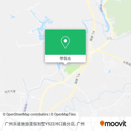 广州乐途旅游度假别墅Y522冲口路分店地图