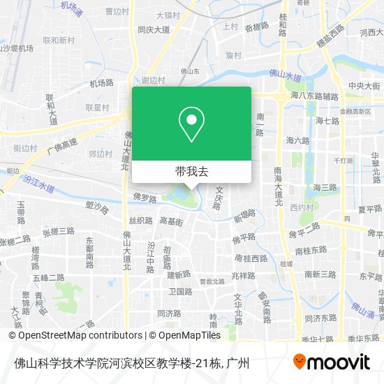 佛山科学技术学院河滨校区教学楼-21栋地图