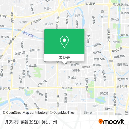 月亮湾川菜馆(汾江中路)地图