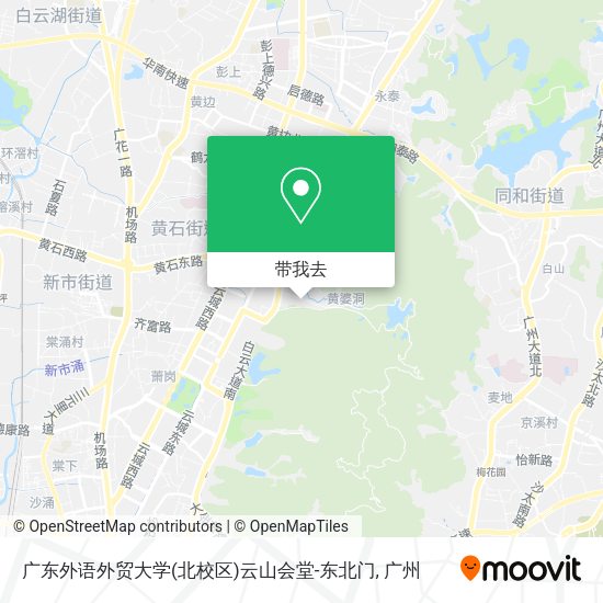 广东外语外贸大学(北校区)云山会堂-东北门地图