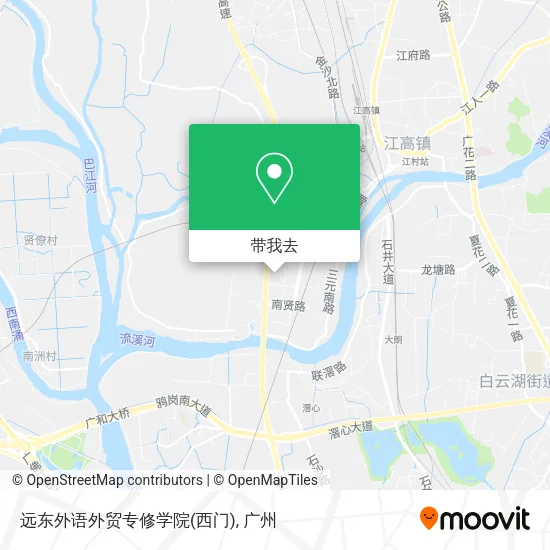 远东外语外贸专修学院(西门)地图
