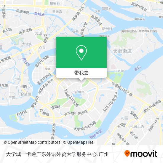 大学城一卡通广东外语外贸大学服务中心地图