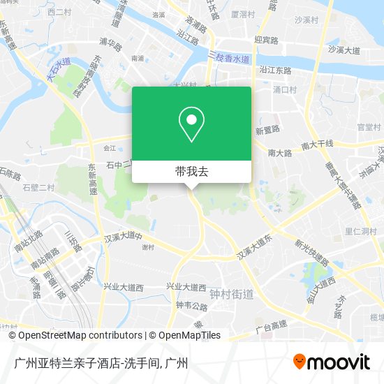 广州亚特兰亲子酒店-洗手间地图