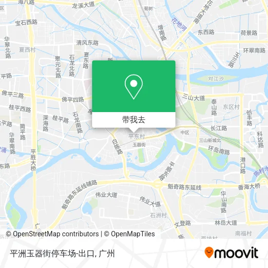 平洲玉器街停车场-出口地图