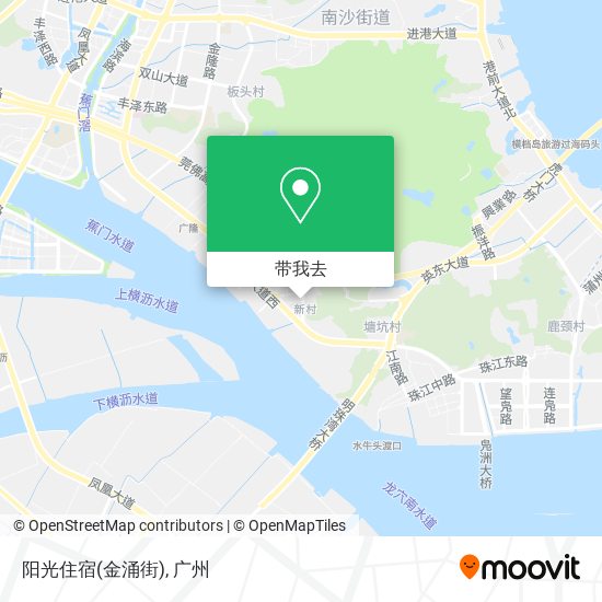 阳光住宿(金涌街)地图