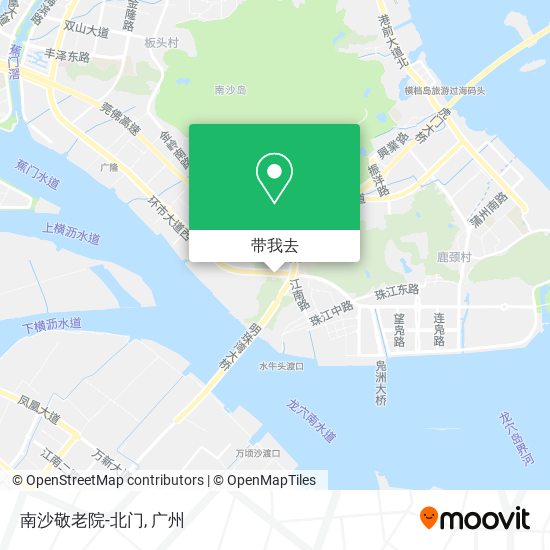 南沙敬老院-北门地图