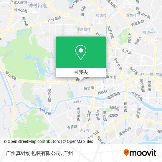 广州真针纺包装有限公司地图