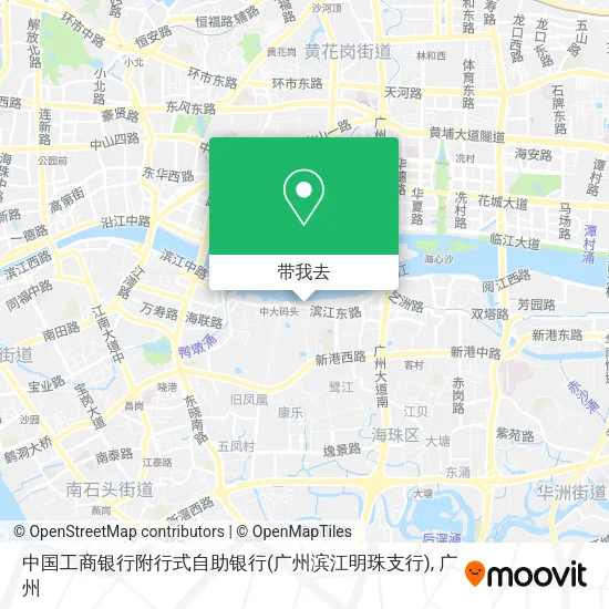 中国工商银行附行式自助银行(广州滨江明珠支行)地图
