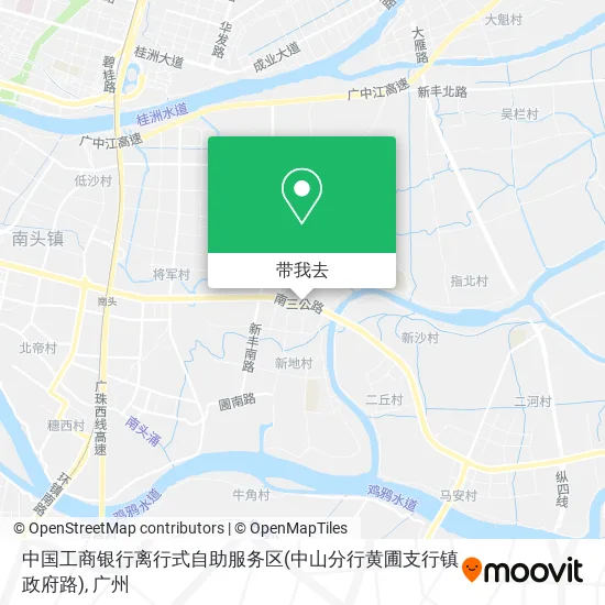 中国工商银行离行式自助服务区(中山分行黄圃支行镇政府路)地图