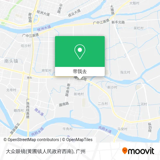 大众眼镜(黄圃镇人民政府西南)地图