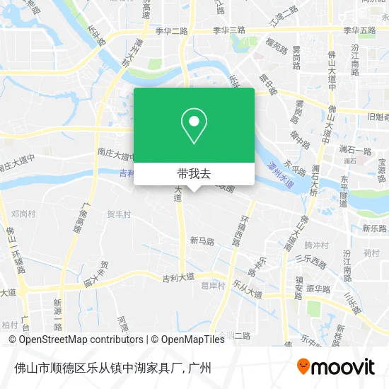 佛山市顺德区乐从镇中湖家具厂地图