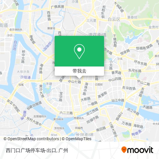 西门口广场停车场-出口地图