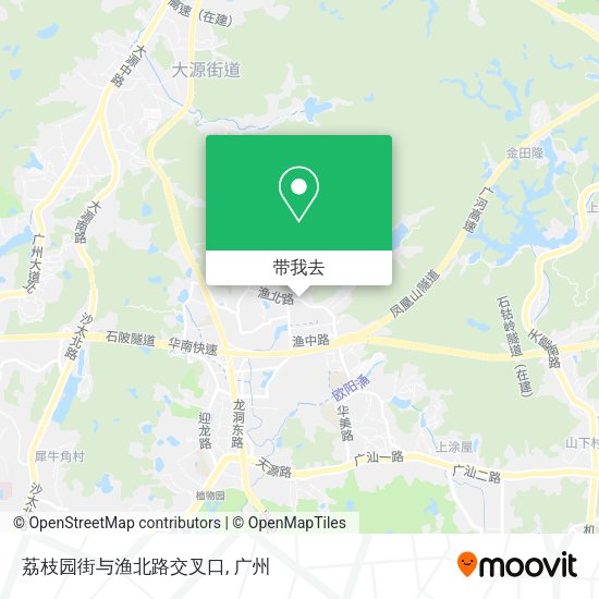 荔枝园街与渔北路交叉口地图