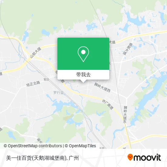 美一佳百货(天鹅湖城堡南)地图