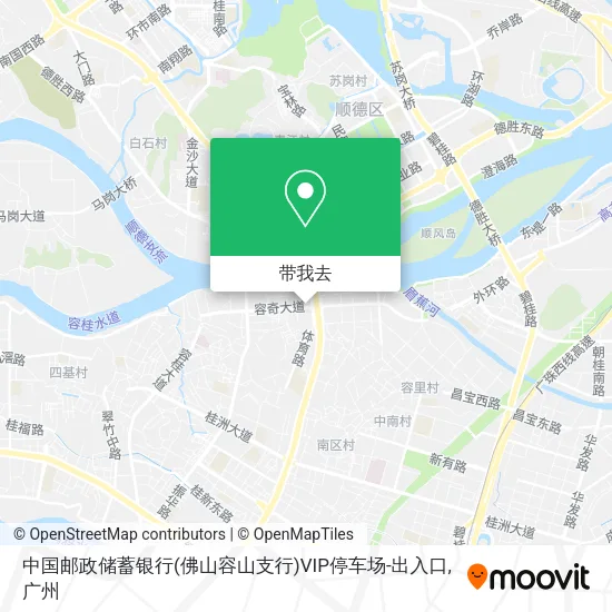 中国邮政储蓄银行(佛山容山支行)VIP停车场-出入口地图