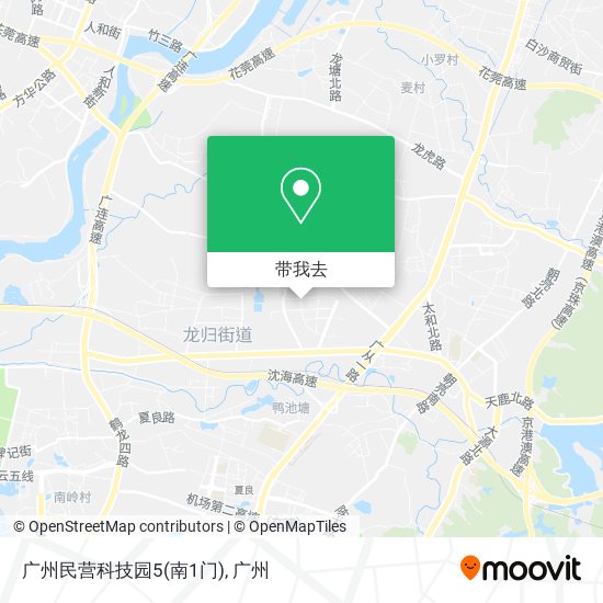 广州民营科技园5(南1门)地图