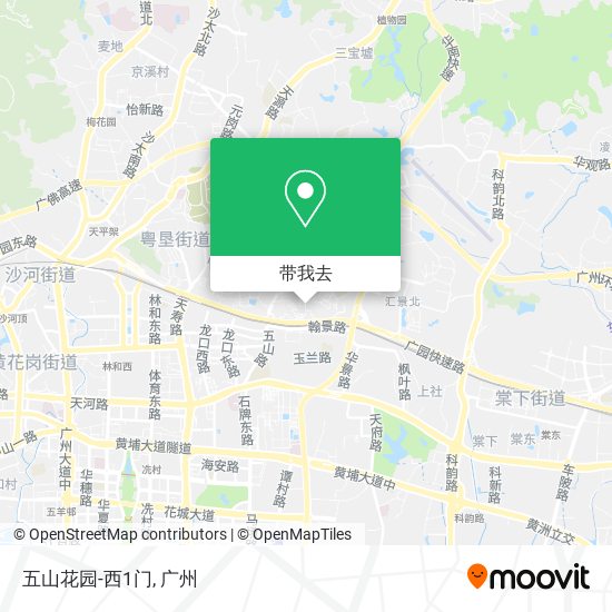 五山花园-西1门地图