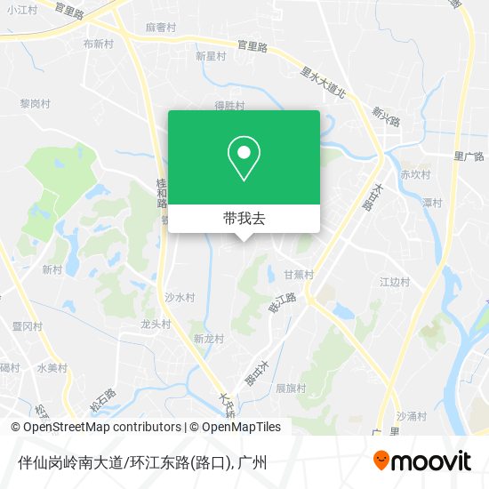 伴仙岗岭南大道/环江东路(路口)地图