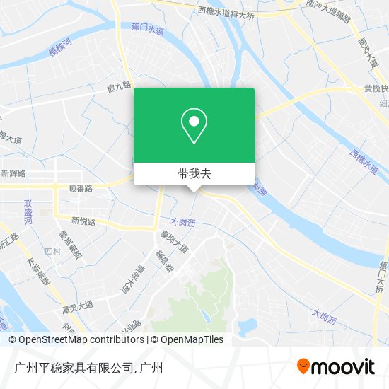 广州平稳家具有限公司地图