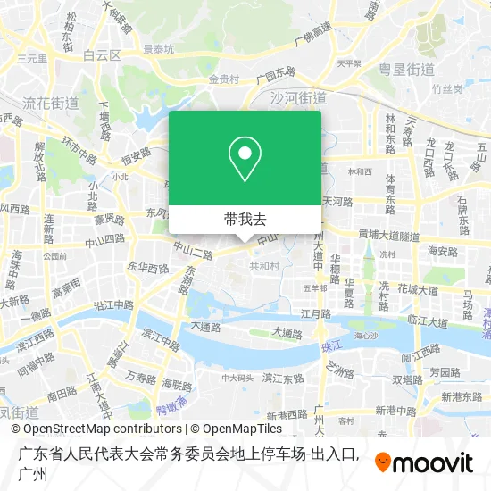 广东省人民代表大会常务委员会地上停车场-出入口地图