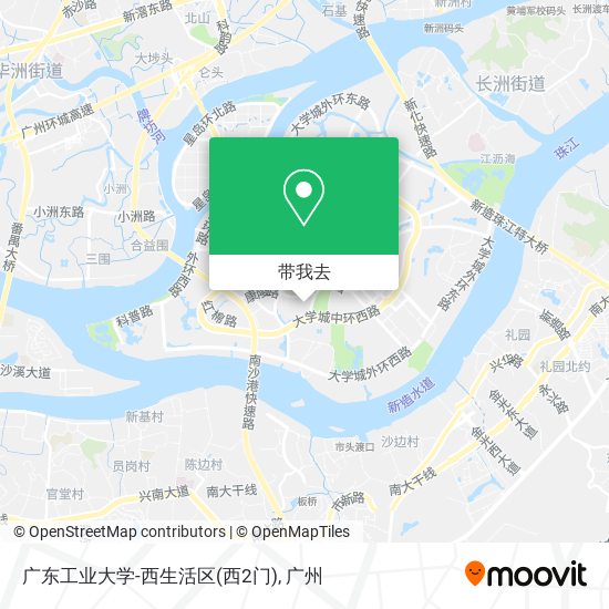 广东工业大学-西生活区(西2门)地图