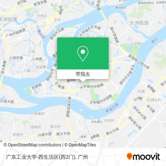 广东工业大学-西生活区(西2门)地图